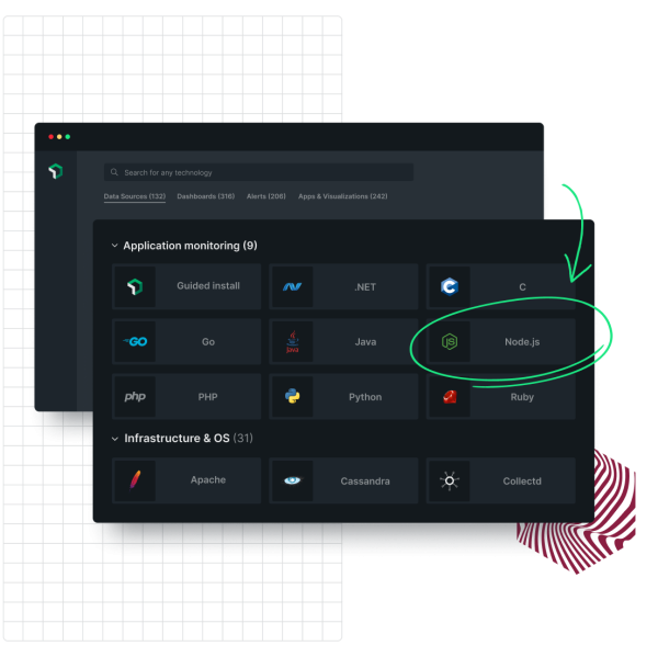 Logos für New Relic Quickstart-Integrationen