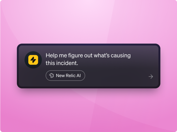 Agentic integration visual with the text "Help me figure out what's causing this incident"
